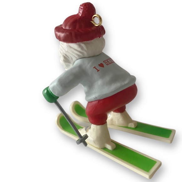 Hallmark, Keepsake Snowplow Santa, Vintage 1989, Skiing Santa Claus Ornament - Picture 5 of 11